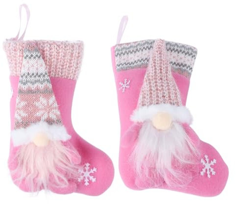 IMIKEYA Handwerkskunst 2er-Pack Weihnachtsstrümpfe Strümpfe Blush-Ornament