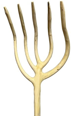 Forca di legno Almez a 5 plettri – Strumento da giardinaggio – Ornamentale, decorazione.