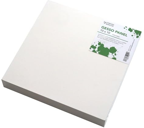 Cowling & Wilcox Primed Wooden Gesso Panels | Deep Edge Cradled Painting Support | Ideal for Acrylics, Oil Colours and Mixed Media Work (16 x 20)
