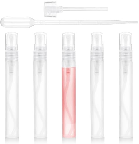 JIYIN 5 Stück Mini Parfüm Nachfüllbar, Sprühflasche 10ml Leere Sprühflaschen Parfümzerstäuber Nachfüllbar Parfüm Zerstäuber Taschenzerstäuber Tragbare Flaschen für Reisen Ausgehen