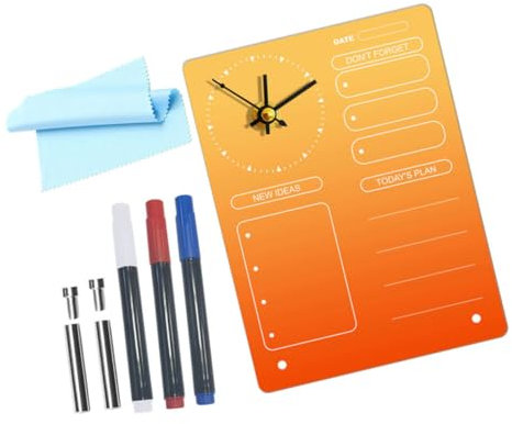 DECHOUS -memoboard Mit Uhr Und Planerfunktion Desktop-whiteboard Für Aufgabenmanagement Und Terminorganisation Multifunktions-notizbrett Fürs Büro