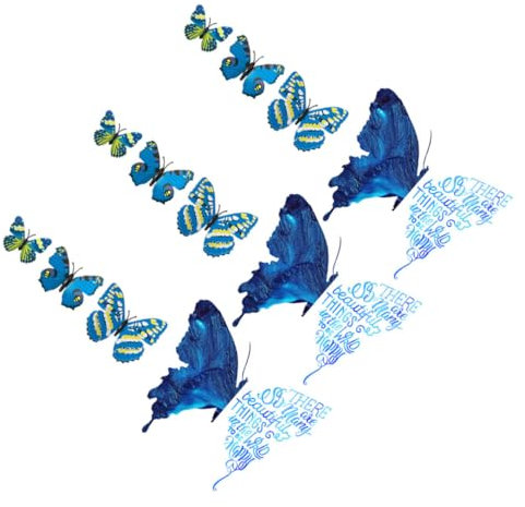 KITANDOVE 1satz Selbstklebende Schmetterlinge Wandtattoos Bunte Kreative Wanddekoration Für Wohnzimmer Schlafzimmer Und Kinderzimmer Einfach Anzubringen Und Abnehmbar