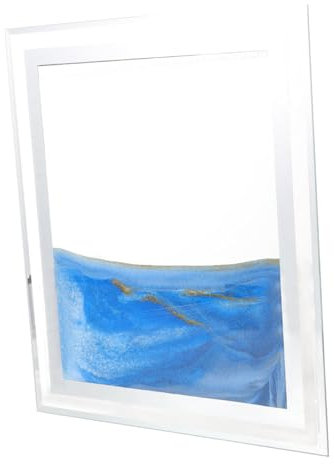 Garneck Sablier 3d Décoratif Carré 25 Cm, Peinture Sur Sable Mouvant, Ornement Artistique En Sable, Décoration Bureau Et Maison, Présent Original Pour Détente Et Relaxation