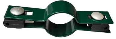 Zaunschelle Mittelschelle Pfostenschelle Strebenschelle mit Endklammern Grün 38mm