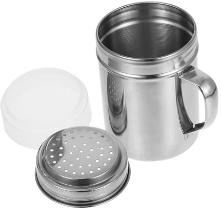 UKCOCO De Inoxidable Con Espolvoreador Portátil Para y Especias Para Repostería y Cocina Mediano