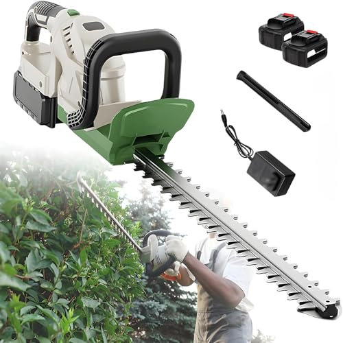 WEICNE Tagliasiepi Professionale Senza Fili 21 V con Display del Livello della Batteria, Taglia Siepe Batteria, Lama a Doppia Azione, Lunghezza di Taglio 51 Cm, per Prato, Giardino E Cortile