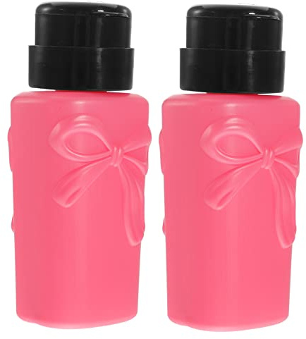 VICASKY 2 Stück Nagellackentferner Pumpflasche Leere Druckpumpenflasche für Nagellackentferner Wiederverwendbare Flasche mit Einfachem Auslasssystem für Zuhause und Unterwegs