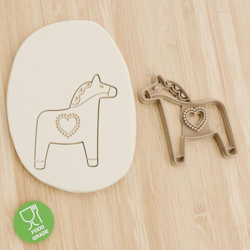 Dalapferd 2 cookie cutter Fondant Keksstempel/Ausstechform keksausstecher PLA ca.8cm