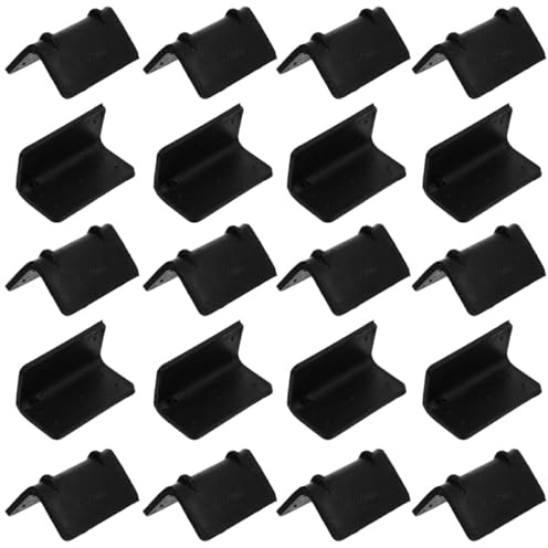 DECORNIJIA 100pcs Black Plastic Corner Protectors for Shipping, 25mm Thick L-shaped Edge Guards for Cardboard Boxes, Furniture Wrapping and Cargo Load Protection