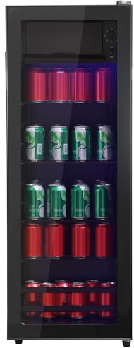 kozamas Mini frigorifero con congelatore da 128 l, ultra silenzioso (43 dB), classe di efficienza energetica F, compatto per 94 lattine, ideale per soggiorno, camera da letto, ufficio e alloggi per