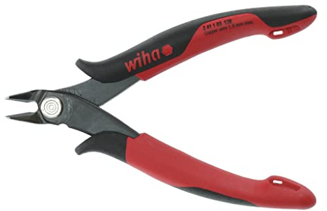 Wiha 56818 Elektronik-Präzisionsseitenschneider mit breitem, spitzem Kopf
