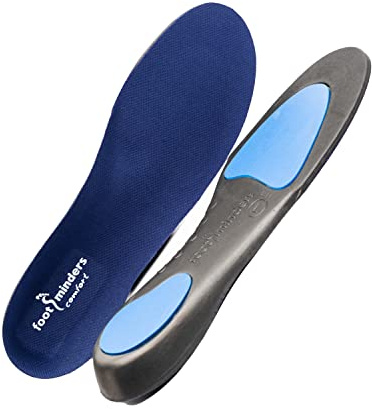 Footminders Comfort Orthotic Arch Support Insoles: Podiatrist-Designed Shoe Inserts for Plantar Fasciitis, Flat Feet and Heel Pain Relief – Shoe Inserts for Work Boots & Running Shoes - X-Small