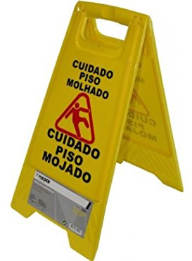 Warnschild für nasse Böden, 62 cm, 65000