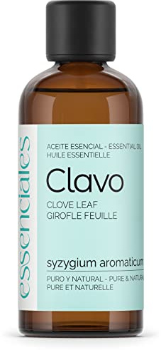 ESSENCIALES Aceite Esencial de Clavo 100 ml – 100% Puro y Natural – Aroma Herbal Intenso – Ideal para Difusor y Aromaterapia