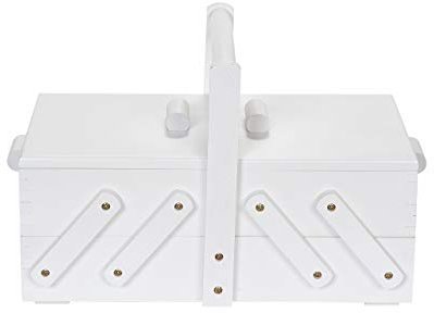 Prym 612579 Nähkasten/Nähkästchen Holz S, weiß