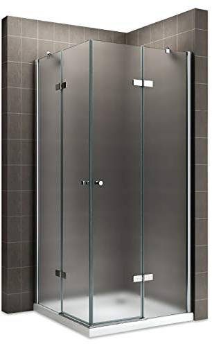 MAYA Cabine de douche H 190 cm verre opaque 80 x 80 cm
