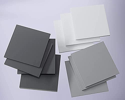 nattmann PVC Platte Hart grau 2-25 mm Zuschnitt TOP QUALITÄT von SIMONA RÖCHLING TROVIDUR (10 mm, 495 x 495 mm) - nach Maß/Wunschmaß möglich