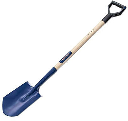 Gärtnerspaten aus Qualitätsstahl und Buchenholz Schaufel für Harte weiche steinige Böden Pflanzspaten für Garten Outdoor Spaten Multifunktional Spitz