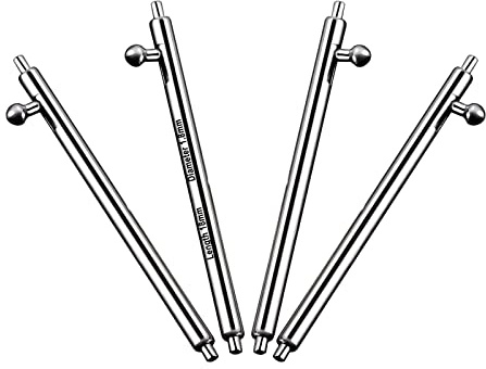 RoYiio 4 Stück Quick Release 1,8mm Ø für Bandverbindung Uhren Armband | Riemen Zubehör Premium-Edelstahl Federstege 18mm/20mm/22mm/24mm/26mm Spring Bar für Armbänder