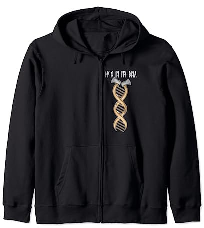 Axe Throwing Lover Men Viking Hatchet Axe Zip Hoodie