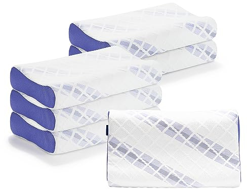 LAMB Nackenkissen Kopfkissen, Höheneinstellbares Memory Foam Nackenstützkissen Seitenschläferkissen, Ergonomisches Schlafkissen Antischnarchkissen mit RUCO-BAC Bezug，6er st