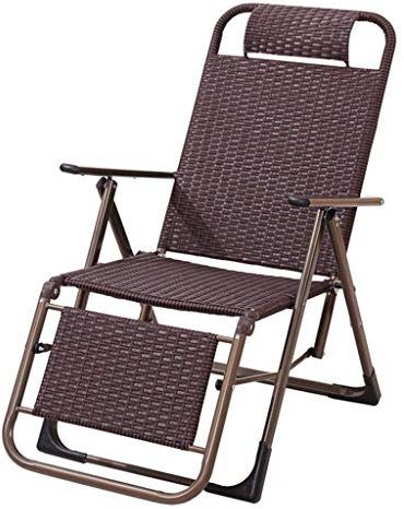 QHFTREX - Aluminium-Liegestuhl, Sonnenliege, Gartenliegen, Klappstuhl, Mittagspausenstuhl, Büro, Zuhause, Klappstuhl, Erwachsenenstuhl, Sommer-Nickerchenstuhl, Freizeit-Strandstuhl (A) powerfully