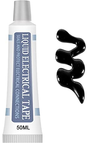 Flüssiges Isolierband, wasserdicht, schnell trocknend, Temperaturbeständigkeit, schwarz, 50 ml, 12,5 x 3,5 x 2,2 cm