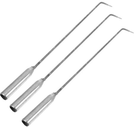 BESPORTBLE 3stücke Kaminhaken Aus Eisen Für Innen Und Außenbereich Praktisches Feuerhaken-tool Stabiles Und Kraftsparendes Design Für Kochen Und Grillen