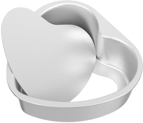 MOLUCKFU Heart Shaped Cake Mold Removable Bottom Baking Tin Anodized Aluminum Valentine Cake Pan