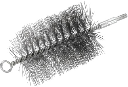 PATIKIL 2.7 Wire Chimney Cleaning Brush, Steel Round Chimney Sweep Brush with 1/4 NPT Fitting for Cleaning Fireplace Burning Stove Tent Dryer Pipes, Silver
