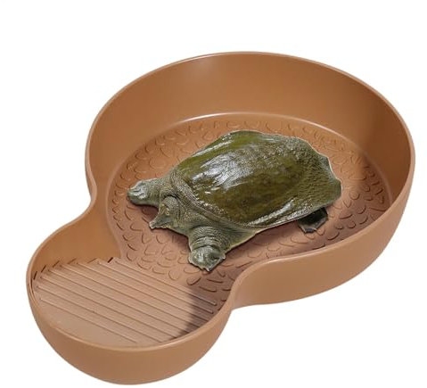 Schildkröte Wasserschale | Rutschfeste Schildkröte Badeanzug Pool - Aquarium Dekoration, Schildkröte Zubehör, Gecko Schlange Wasserschüssel, Schlauch, Schildkröte, Bardrachen Bass