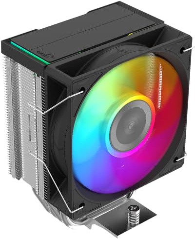 SAMA X40L ARGB Disipador de CPU, Ventilador PWM de 100 mm con 4 Tubos de Calor de Contacto Directo, Diseño de Torre Única en Metal Crudo, Compatible con Intel LGA 1700/115X/1851 y AMD AM4/AM5