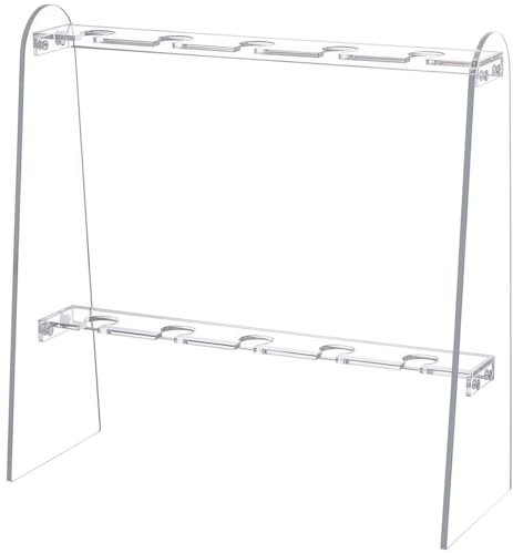 Support pour flûte à champagne en acrylique avec 2 niveaux pour 10 verres, aspect élégant, détachable rapide pour un rangement facile, parfait pour la décoration de fête