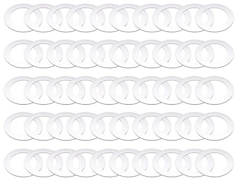 50 PCS 304 Stainless Steel Flat Washers, M10 Ultra Thin Flat Spacers Shim Washers, 10x16x0.3mm Round Flat Spacer, Repair Washer for Screws & Bolts (M4x7)