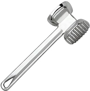 Meat Tenderizer Mallet with Spiked and Flat Sides – Heavy-Duty Aluminum Pounder Hammer for Tenderizing Steak, Chicken, Poultry, and Beef – Durable Stainless Steel Meat Flattener Kitchen Tool