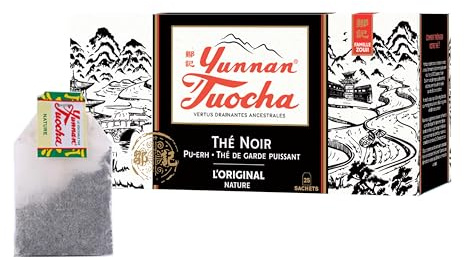 Yunnan Tuocha Thé Nature Supermarché-Cholestérol&Drainant-25 Sachets 50g