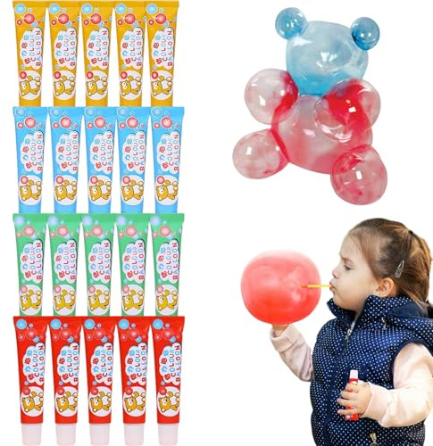20 st plastbubblor, giftfria bubbelballonger, enkla och roliga blåsbubblor leksaker för skola, fest, inomhus, utomhus, för barn, slumpmässig färg, bubbelballonger, blåbubblor