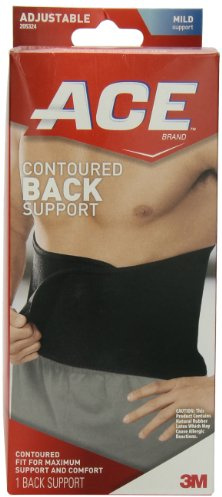 ACE Contoured Back Support,1 Count (Pack of 1),205324