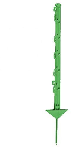 Göbel Weidezaunpfahl PP Copo GF Wildabwehrpfahl 75cm 5 Bandösen 2 Seilösen mit Stahlnagel grün 10 St.