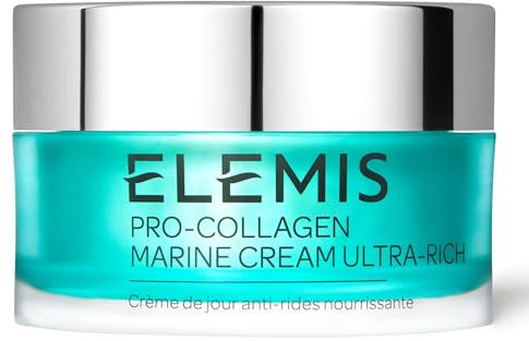 ELEMIS Pro-Collagen Marine Cream Ultra Rich, Intensely Hydrating Anti-Wrinkle Face Lotion, Anti-Ageing Moisturiser for Dry Skin, Collagen Day Fluid to Firm & Tone, Nourishing Face Moisturiser, 50 ml