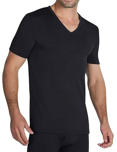 YSABEL MORA Camiseta Interior Manga Corta Cuello Pico Hombre.