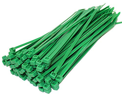 UKCable-Ties Green Colour Cable Ties 100mm 140mm 200mm 300mm Nylon Zip Ties Wraps (200, 100mm x 2.5mm)