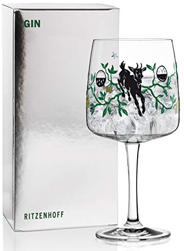 RITZENHOFF Gin Ginglas von Karin Rytter (Faunus) - 700 ml - Made in Germany | Artikelnr. 3450004, 1 Gin Ginglas von Karin Rytter (Faunus) 700 ml, Kristallglas, spülmaschinenfest