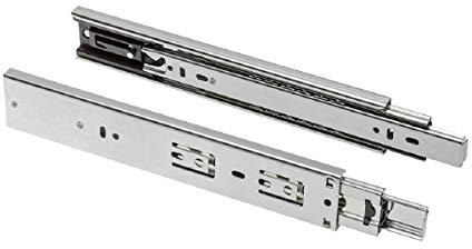 MS Beschläge Schubladenauszug mit Selbsteinzug 1 Paar Vollauszüge 45 mm Höhe Teleskopschiene Teleskopauszug Vollauszug Schubladenschiene (250mm)