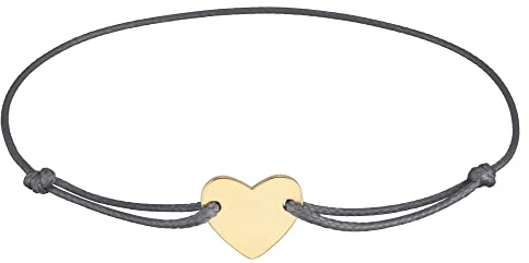 StarAppeal Herz Freundschafts Armband, Herz Armband in Silber und Gold, Größenverstellbar, Makramee Band für Frauen & Mädchen, Handmade