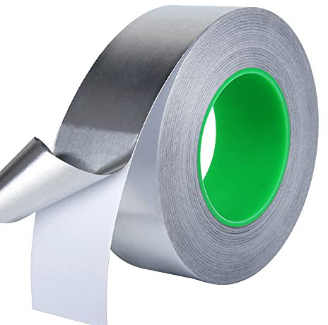 ZHome Nastro in alluminio resistente alle alte temperature, 19,8 m, per riparazioni elettriche, per schermatura EMI, sfiato dell'asciugatrice, canalizzazioni, unità AC, scaldabagno 10 mm