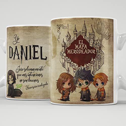 Taza con el mapa más famoso de los últimos tiempos - Personalizada con nombre - taza de cerámica calidad premium 350ml hecha a mano, regalo original, divertido y personal.
