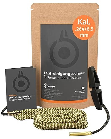 WPW Laufreinigungsschnur für Gewehre als Waffenreinigungsset & Laufreiniger, Kaliber 17/223 / 5,56mm / 243 / 6mm / 264/6,5mm / 270 / 7mm / 7,62mm / 308/30-06 / 8mm / 9mm / 9,3mm / 338/458