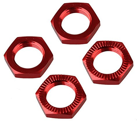 Rfeeuubft 17 mm Upgrade Wheel Hex Nut Cover N10177 for RC 1:8 Model Car, Red