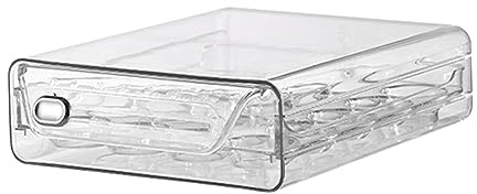 Colcolo Soporte para Huevos Frigorífico Huevo Cajón Organizador Contenedores Transparente Doble Capa Huevos Contenedor Refrigerador Organizador de Huevos para, 20 Rejillas